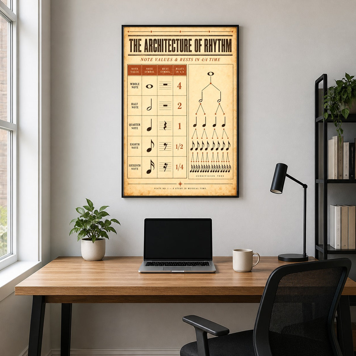 Architecture of Rhythm Reference Chart Music Poster