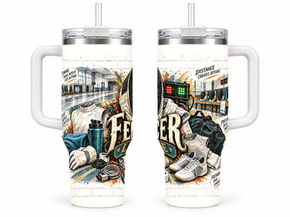 Fencing Training Gear Collage 40 oz Tumbler with Straw