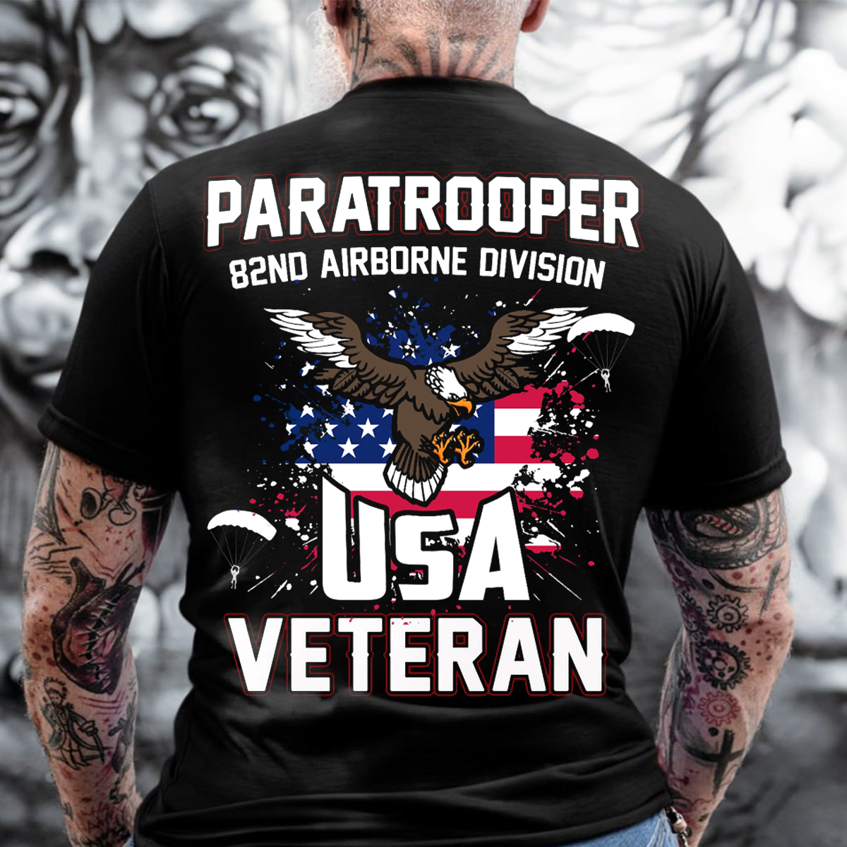 Proud 82nd Airborne Paratrooper T-Shirt, Military Patritotic Edition, Gift Ideas for Veterans Day