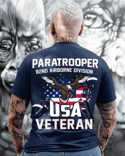 Proud 82nd Airborne Paratrooper T-Shirt, Military Patritotic Edition, Gift Ideas for Veterans Day