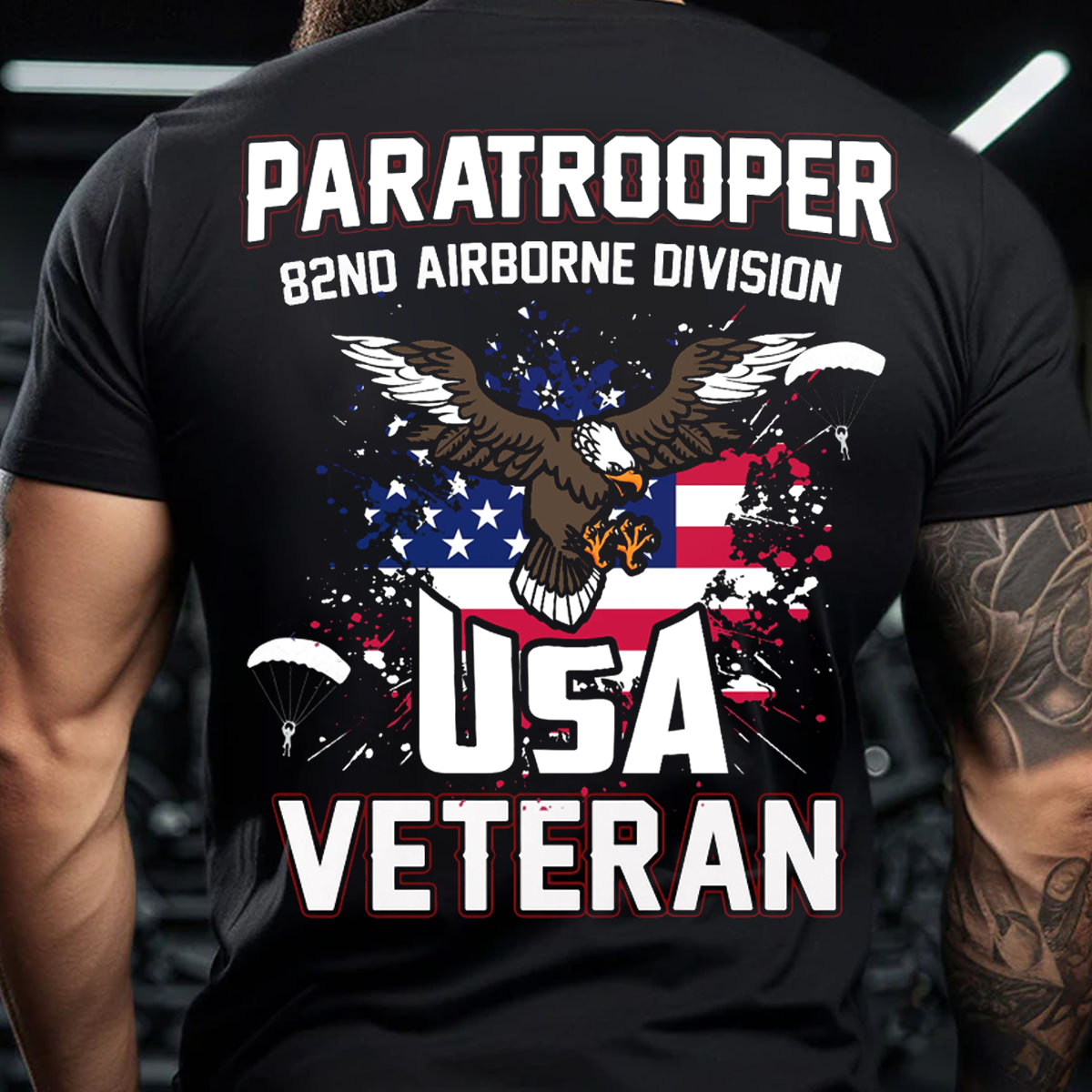 Proud 82nd Airborne Paratrooper T-Shirt, Military Patritotic Edition, Gift Ideas for Veterans Day