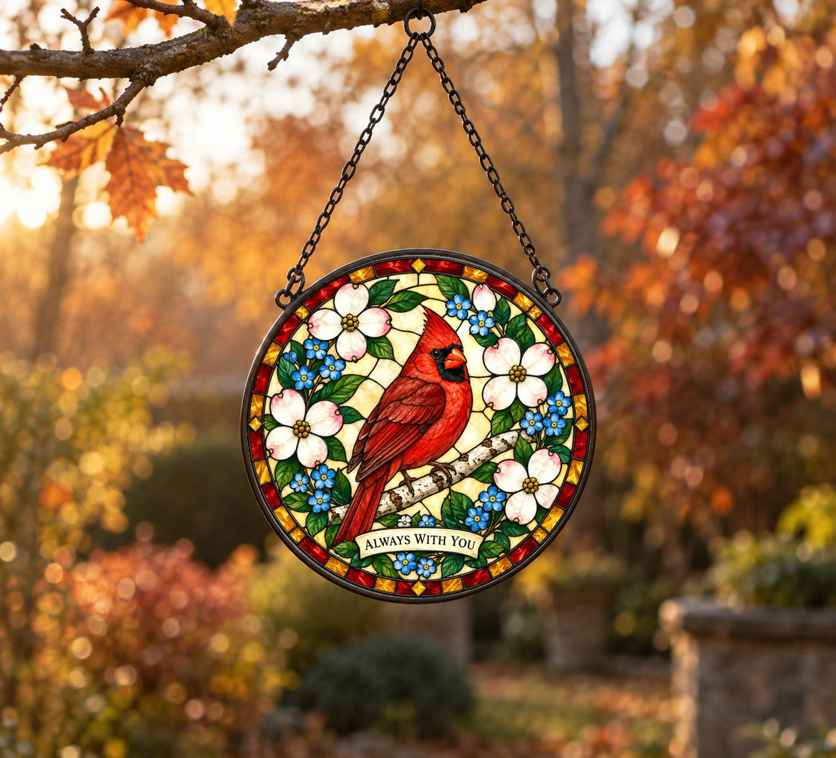 Cardinal of Solace Suncatcher Memorial Window Ornament