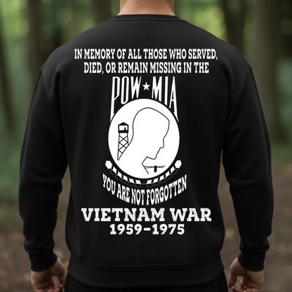 POW MIA Vietnam War Shirt – You Are Not Forgotten Veteran Tee, Gift for Veterans Day