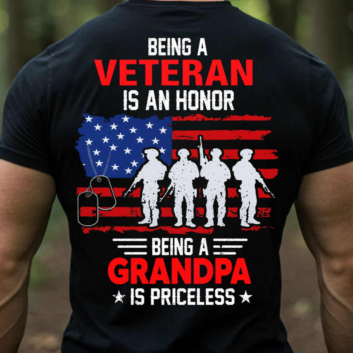 Being a Veteran is an Honor, Being a Grandpa is Priceless T-Shirt, Veteran Soldier Design, Gift for Veterans Day