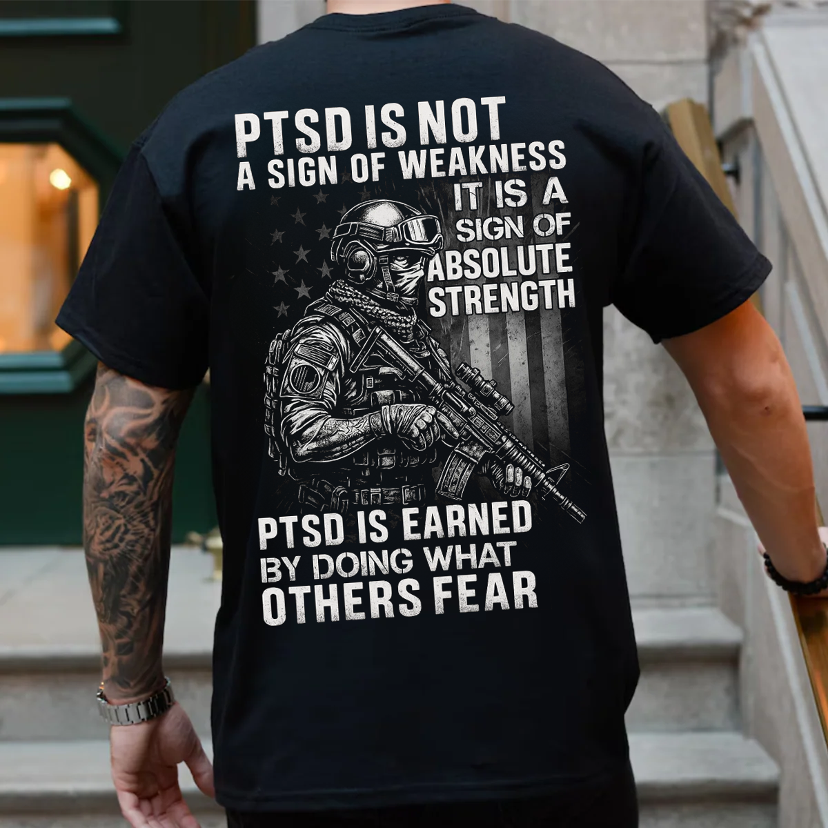 PTSD Is Not A Sign Of Weakness T-Shirt, Patriotic Veteran Shirt, Perfect Gift for Veterans Day