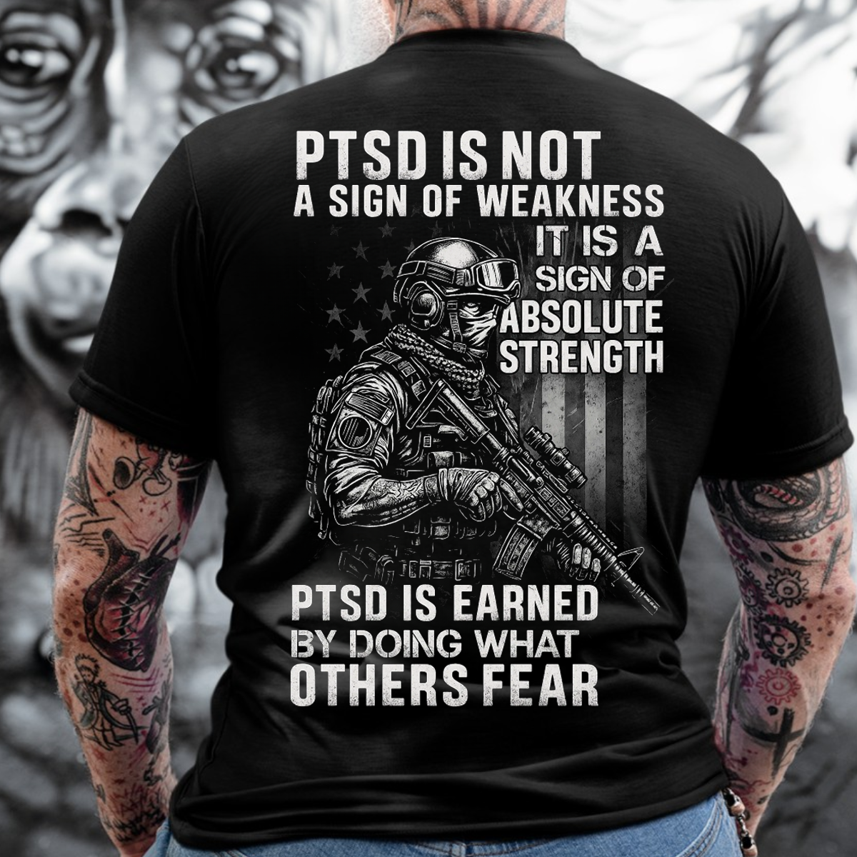 PTSD Is Not A Sign Of Weakness T-Shirt, Patriotic Veteran Shirt, Perfect Gift for Veterans Day