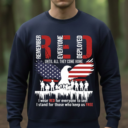 RED Friday Shirt – Remember Everyone Deployed, I Wear Red for Those Who Keep Us Free, Patriotic Military Veteran, Gift for Veterans Day