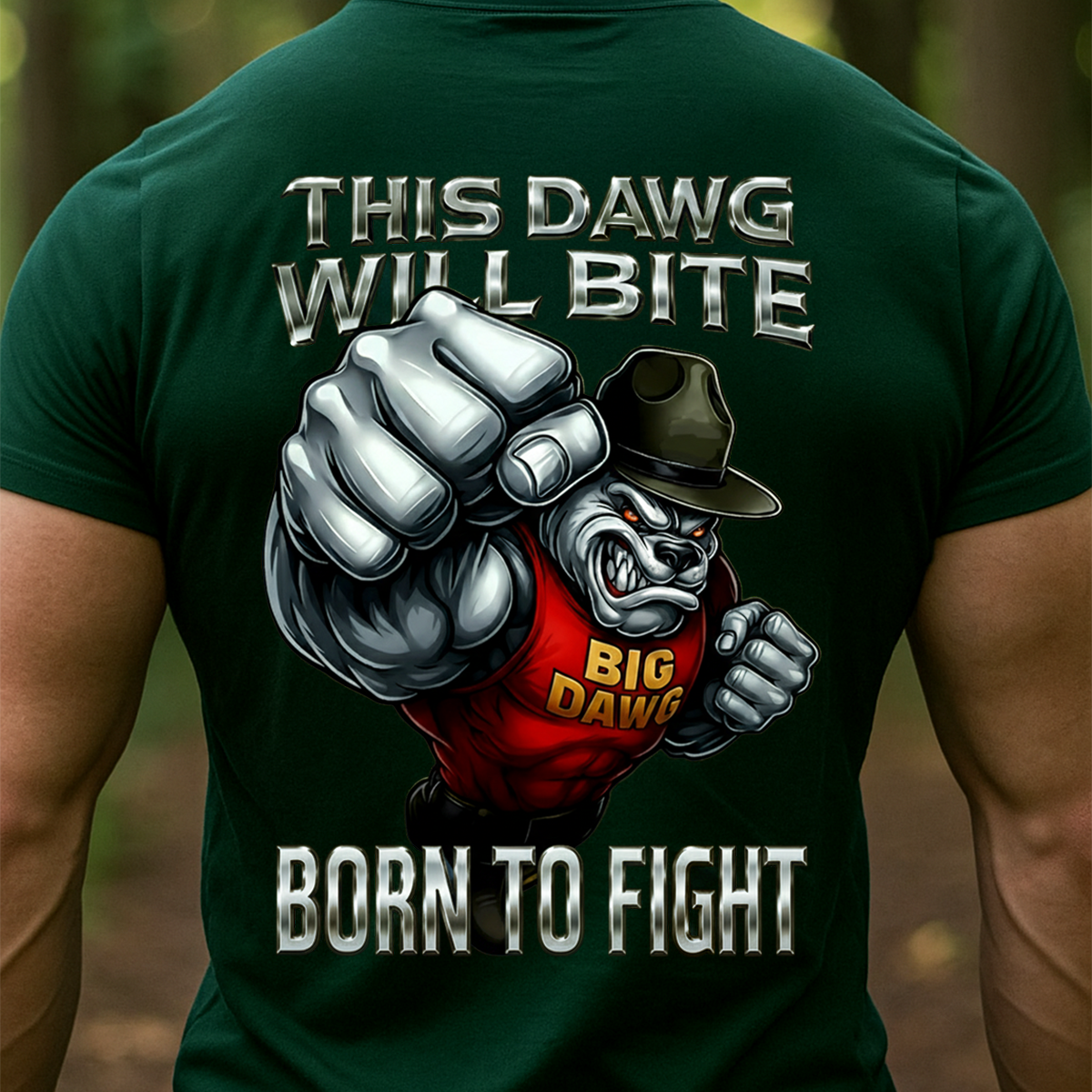 This Dawg Will Bite Bulldog T-Shirt, Hoodie, Sweatshirt – Born to Fight Style Veteran Gym, Tee for Veteran, Dad, Husband