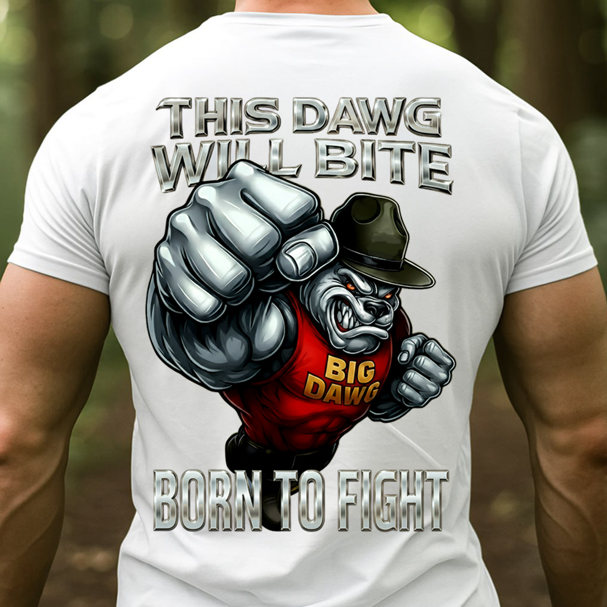 This Dawg Will Bite Bulldog T-Shirt, Hoodie, Sweatshirt – Born to Fight Style Veteran Gym, Tee for Veteran, Dad, Husband