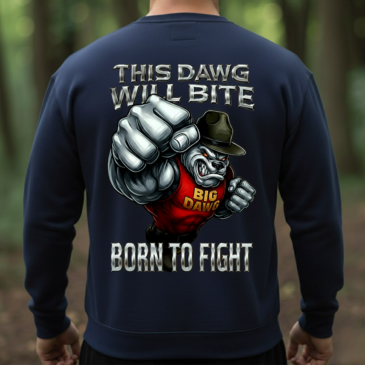 This Dawg Will Bite Bulldog T-Shirt, Hoodie, Sweatshirt – Born to Fight Style Veteran Gym, Tee for Veteran, Dad, Husband