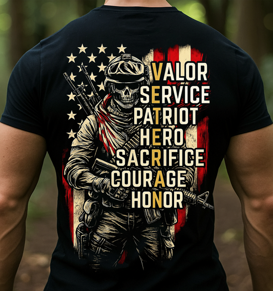Valor, Service, and Honor – The Ultimate Veteran Shirt for Heroes, Fathers, and Grandfathers