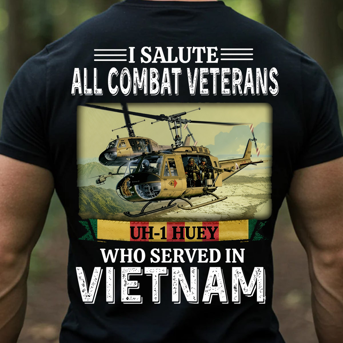 Salute to All Vietnam Combat Veterans – UH-1 Huey Helicopter Tribute TShirt, Sweatshirt, Hoodie, Gift for Veterans Day