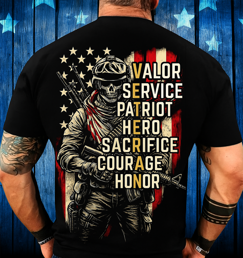 Valor, Service, and Honor – The Ultimate Veteran Shirt for Heroes, Fathers, and Grandfathers