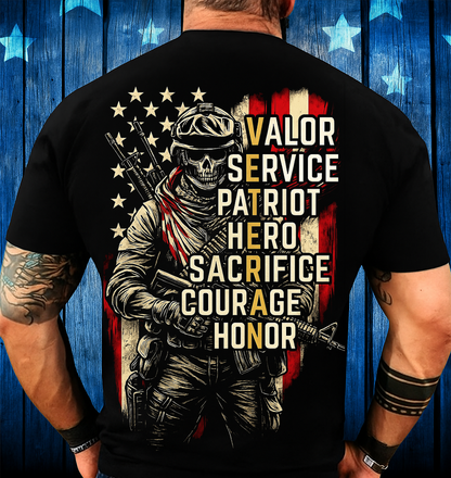 Valor, Service, and Honor – The Ultimate Veteran Shirt for Heroes, Fathers, and Grandfathers