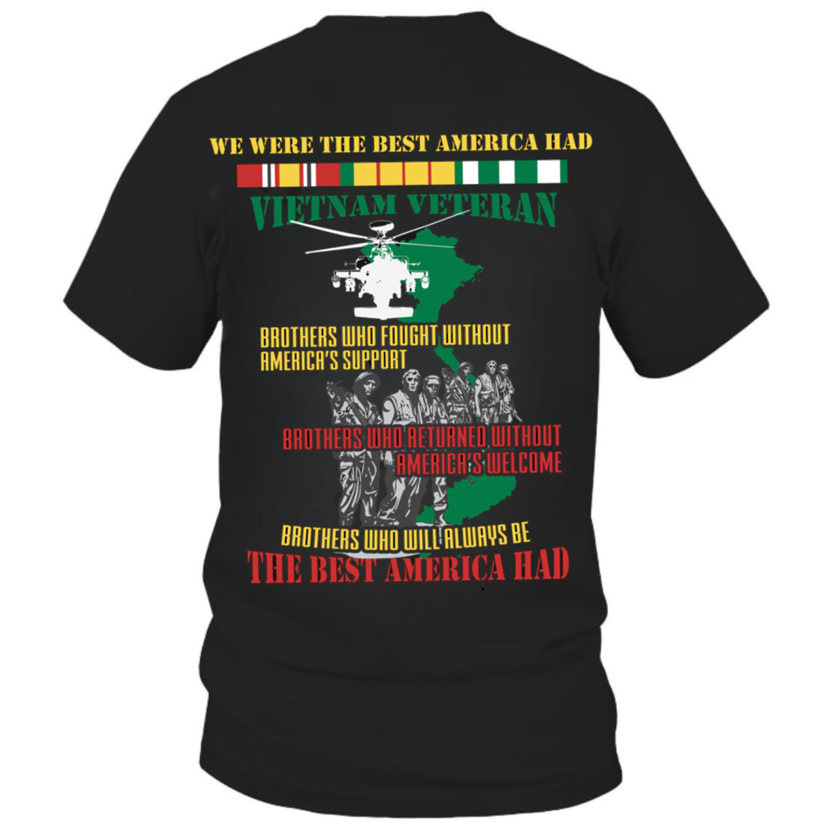 Vietnam Veteran T-Shirt - Honoring Brave Soldiers, Made in USA - Support Our Heroes