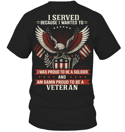 Damned Proud to Be a Veteran, Military Service T-Shirt, Patriotic American Design