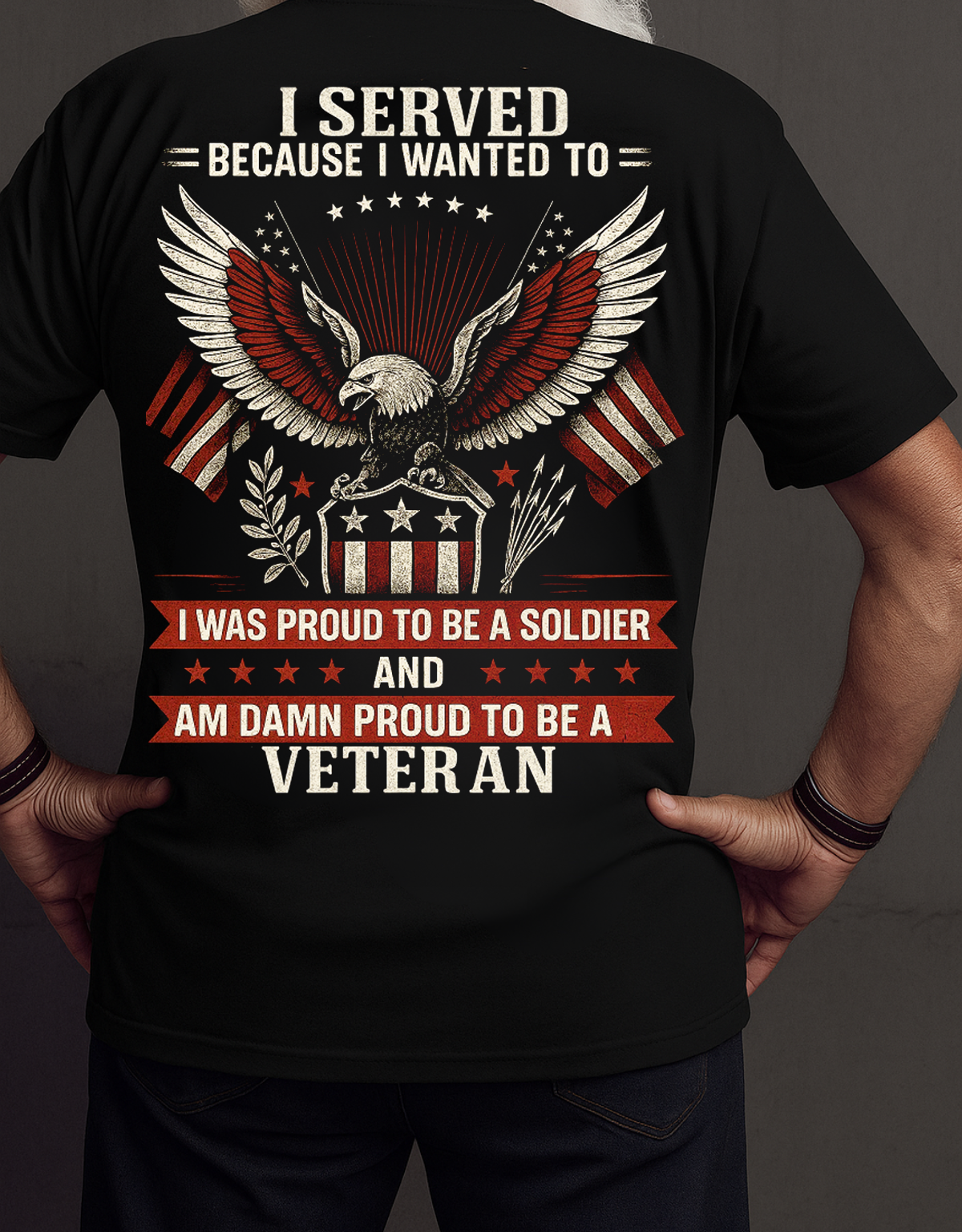 Damned Proud to Be a Veteran, Military Service T-Shirt, Patriotic American Design