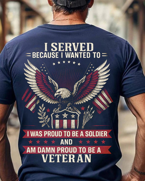 Damned Proud to Be a Veteran, Military Service T-Shirt, Patriotic American Design