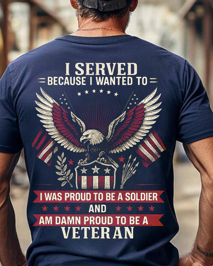 Damned Proud to Be a Veteran, Military Service T-Shirt, Patriotic American Design