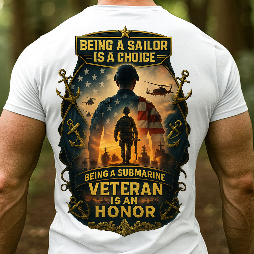 Submarine Veteran Shirt – Patriotic Military Sailor Gift for Dad & Grandpa, US Navy Veteran Honor Tee, Father’s Day & Grandfather Appreciation Present