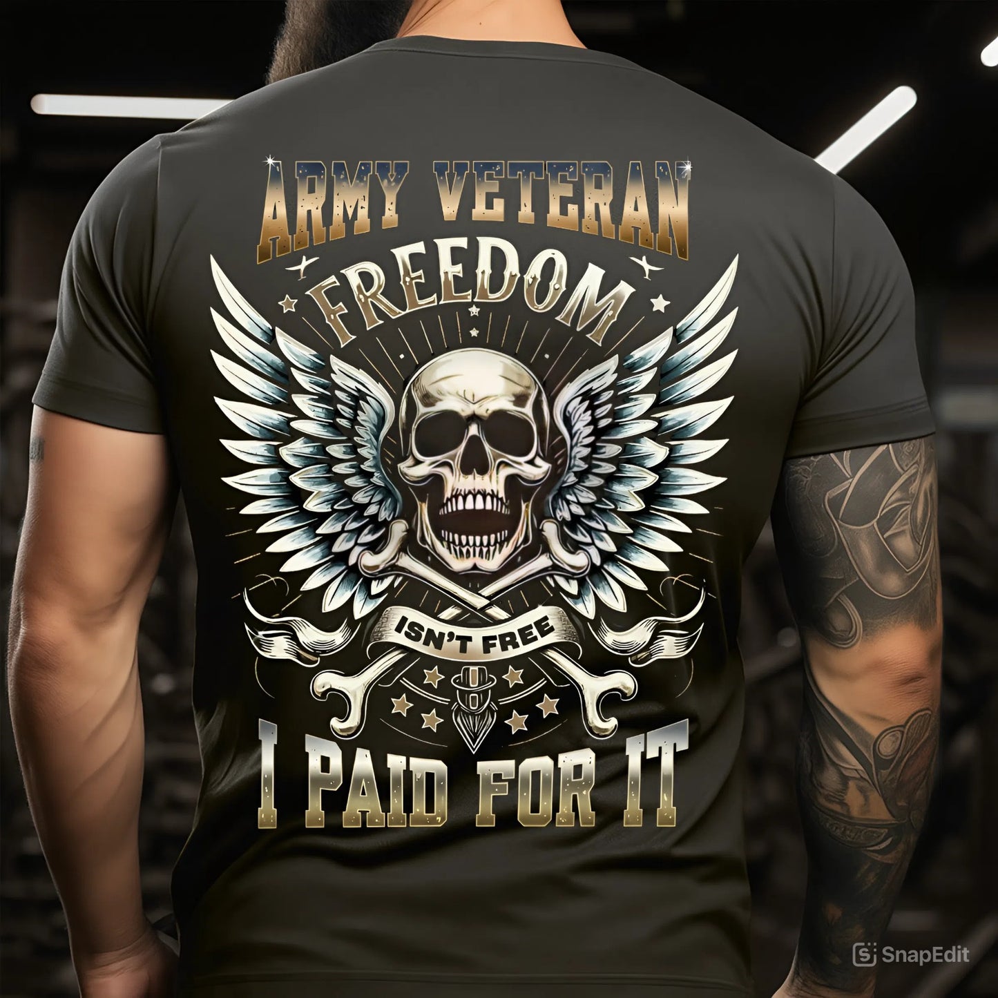 Army Veteran T-Shirt – Freedom Isn’t Free – Military Pride Tee