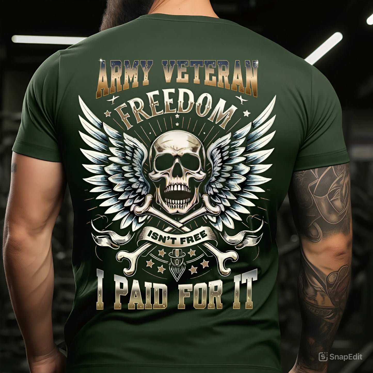 Army Veteran T-Shirt – Freedom Isn’t Free – Military Pride Tee