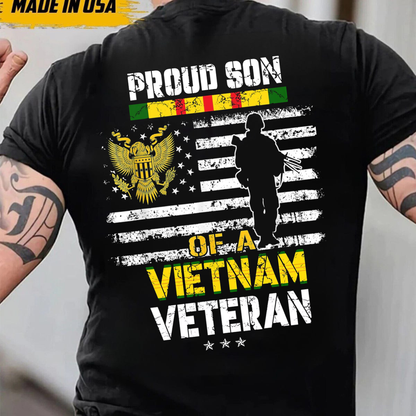 Proud Son of Vietnam Veteran T-Shirt, Vietnam Veteran Soldier Design, Gift for Veterans Day