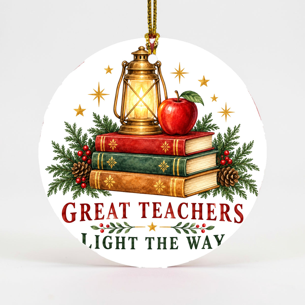 Guiding Light Teacher Appreciation Ceramic Christmas Ornament