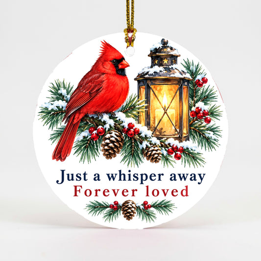 Whisper Away Memorial Cardinal Christmas Ornament Keepsake