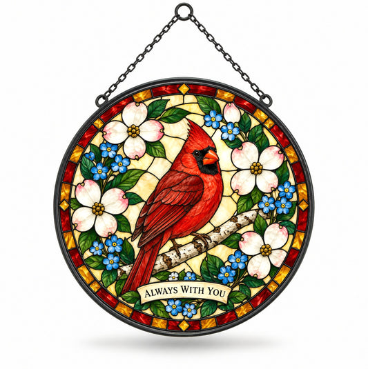 Cardinal of Solace Suncatcher Memorial Window Ornament