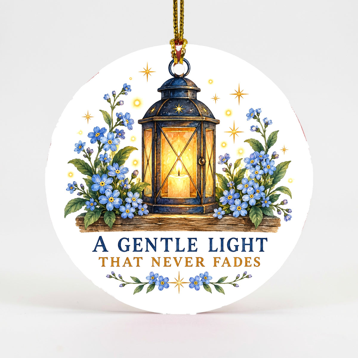 Luminescent Remembrance Lantern Ceramic Christmas Ornament