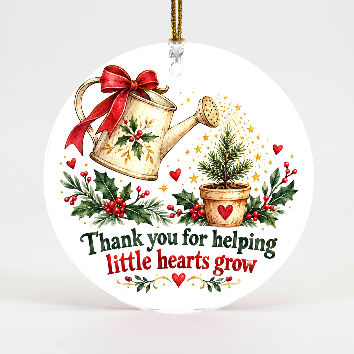 Nurturing Hands Holiday Sapling Teacher Appreciation Christmas Ornament
