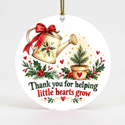 Nurturing Hands Holiday Sapling Teacher Appreciation Christmas Ornament