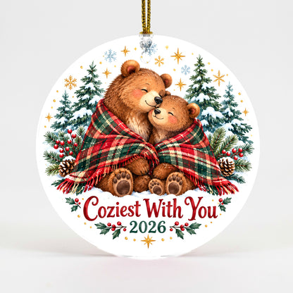Cozy Winter Bears Christmas Ornament, Couples Holiday Keepsake