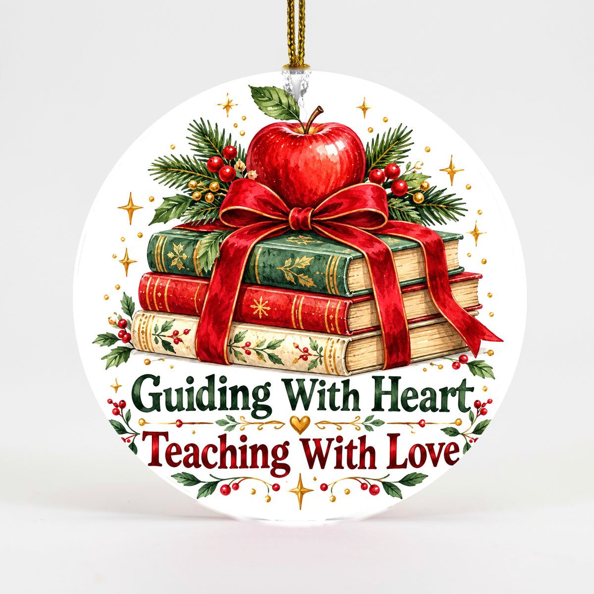 Guiding Light Teacher Christmas Ornament, Holiday Educator Gift
