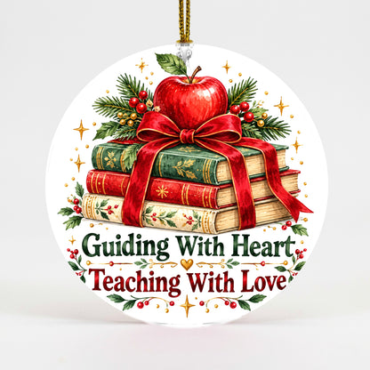 Guiding Light Teacher Christmas Ornament, Holiday Educator Gift