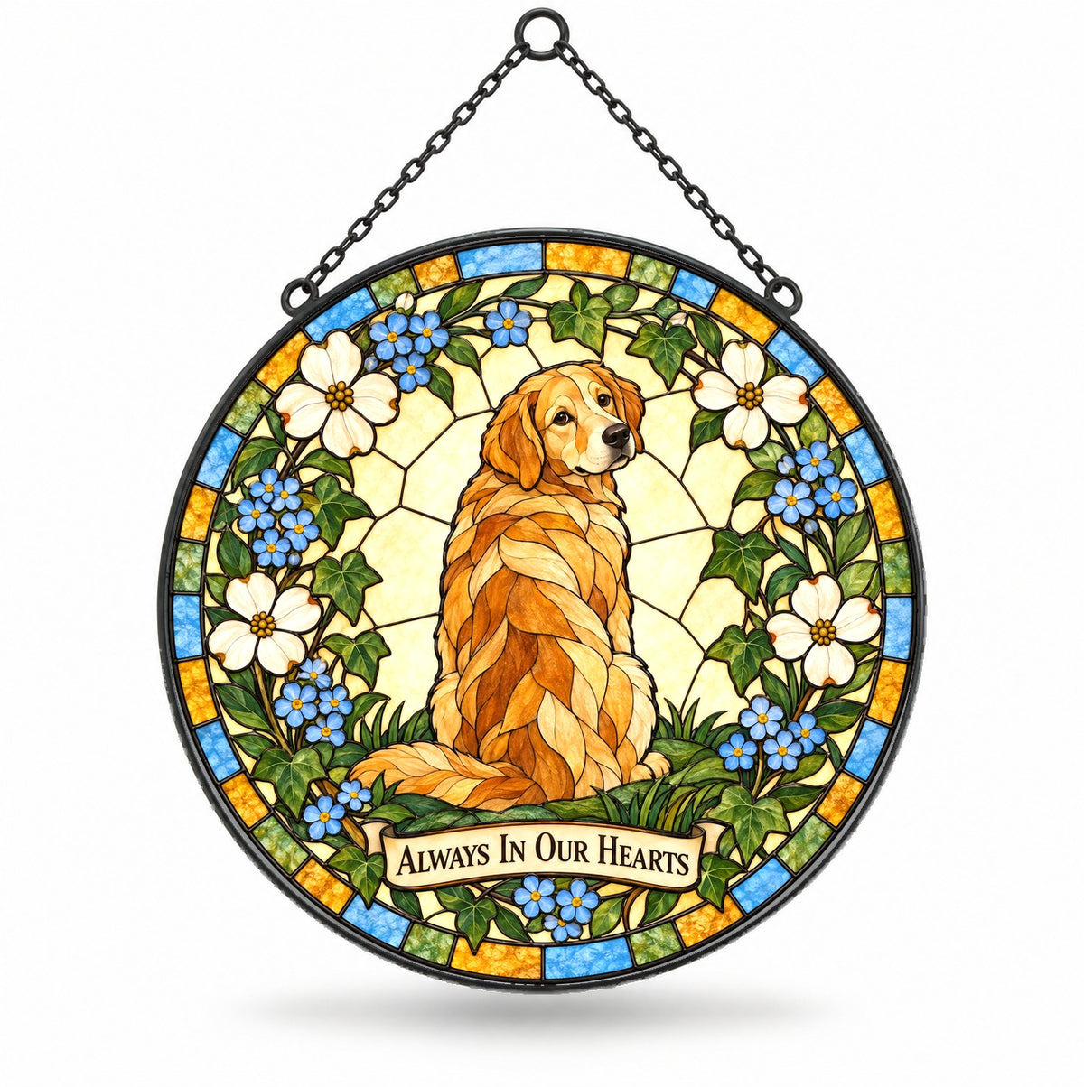 Faithful Friend Pet Memorial Suncatcher Dog Loss Window Hanging