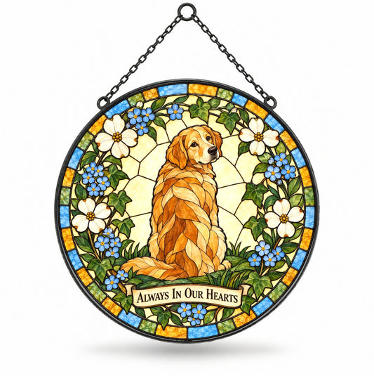 Faithful Friend Pet Memorial Suncatcher Dog Loss Window Hanging