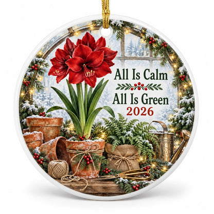Potting Shed Holiday Glow Plant Lover Ceramic Christmas Ornament