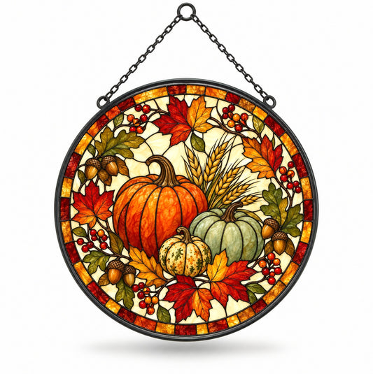 Heirloom Harvest Trio Suncatcher Window Ornament for Fall