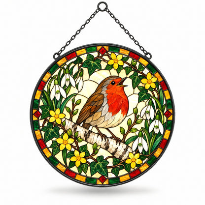 Song of Hope Robin Suncatcher Hanging Glass Window Ornament