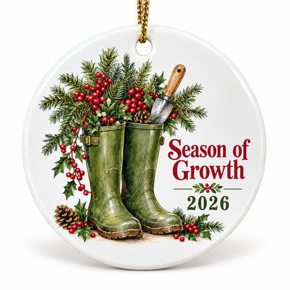 Botanical Garden Boots Christmas Ornament for Plant Lovers