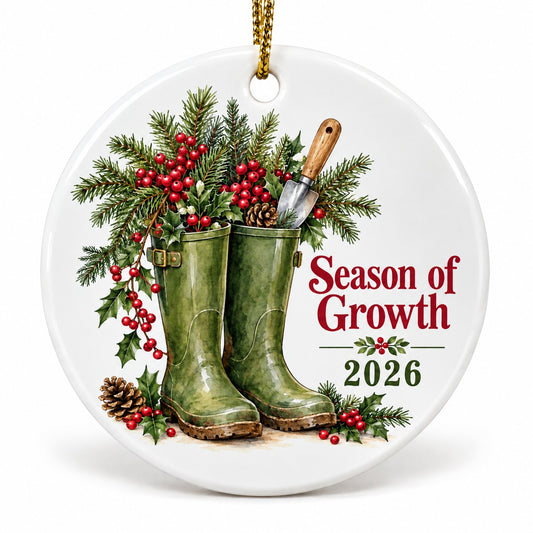 Botanical Garden Boots Christmas Ornament for Plant Lovers