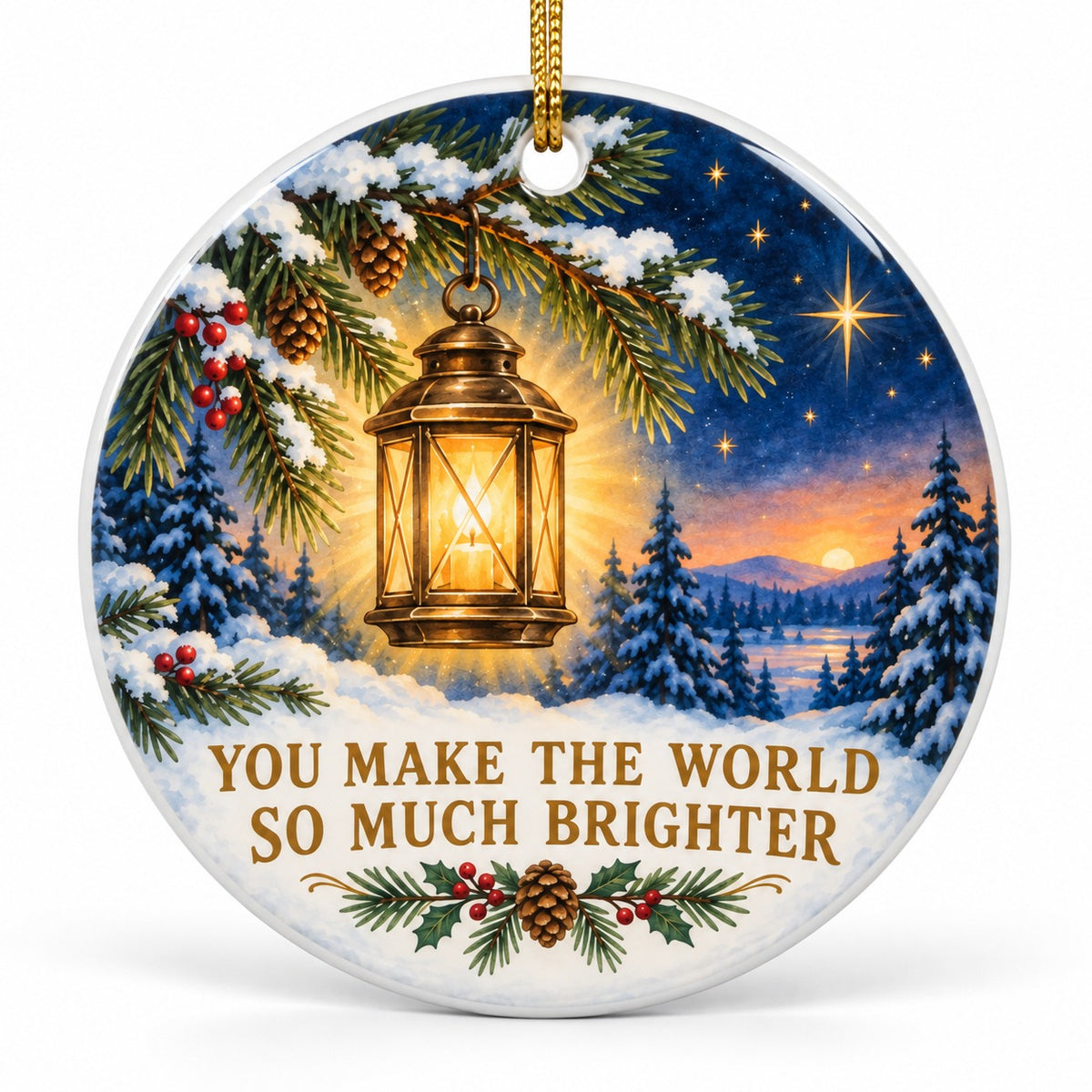 Guiding Light Lantern Ceramic Ornament, Appreciation Gift