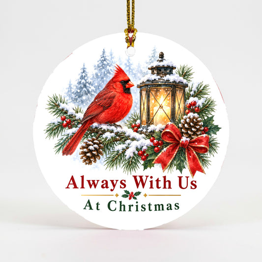 Cardinal of Comfort Memorial Keepsake Ceramic Christmas Ornament