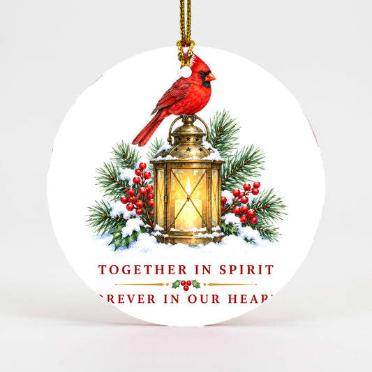 Cardinal Lantern Memorial Christmas Ornament, Remembrance Keepsake