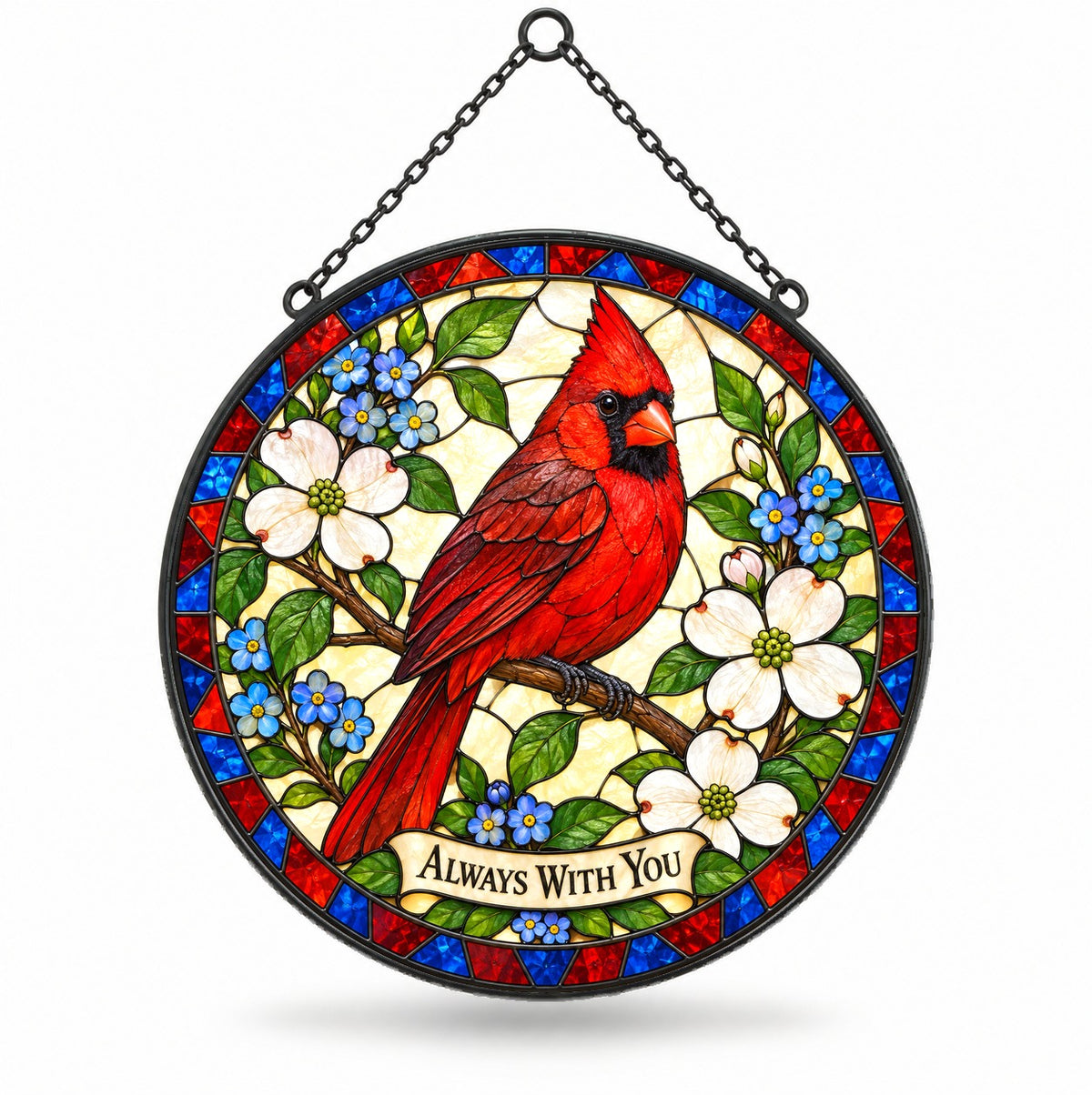 Cardinal of Comfort Memorial Suncatcher Ornament