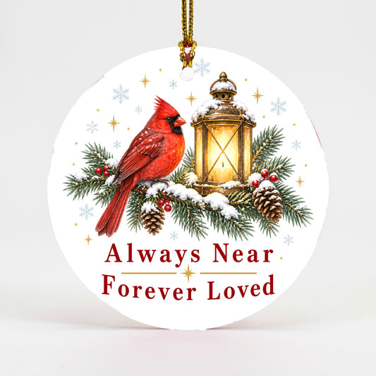 Cardinal Memorial Christmas Ornament, Always Near Forever Loved