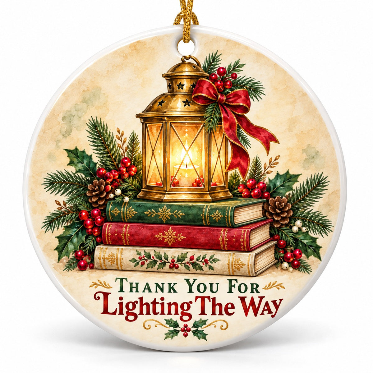Guiding Light Teacher Christmas Ornament, Holiday Gift for Educators