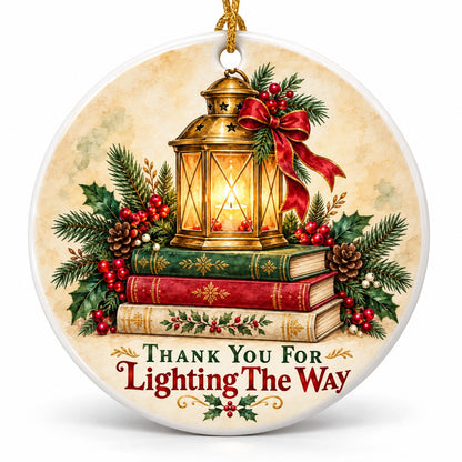 Guiding Light Teacher Christmas Ornament, Holiday Gift for Educators